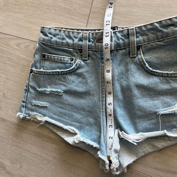 Carmar Denim Los Angeles Zip Up Shorts Size 25 distressed - Picture 5 of 10